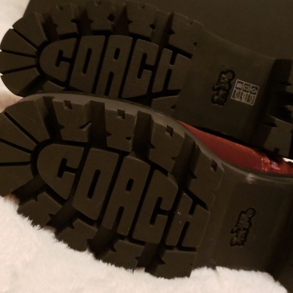 LAST CHANCE COACH Lucy Lace Dark Lion Velvet Boot - Picture 8 of 8